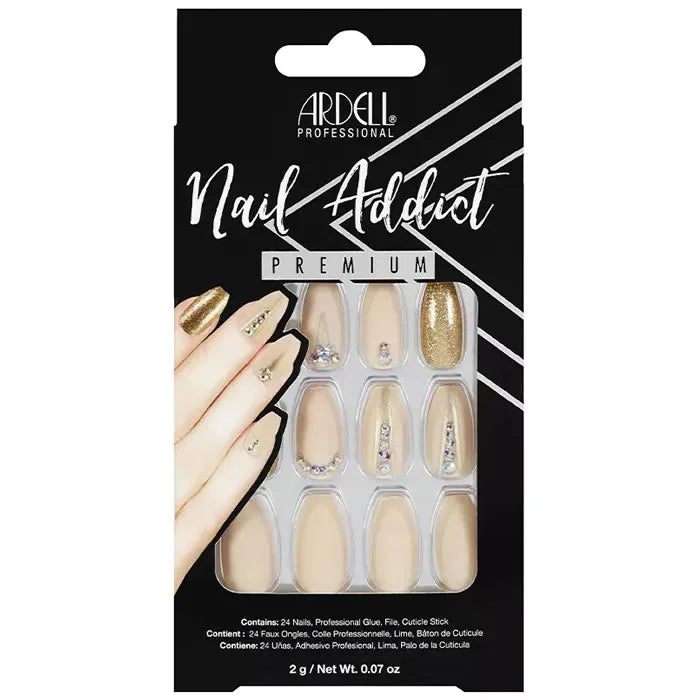 Ardell Nail Addict Künstliche Nägel, Nude Jeweled