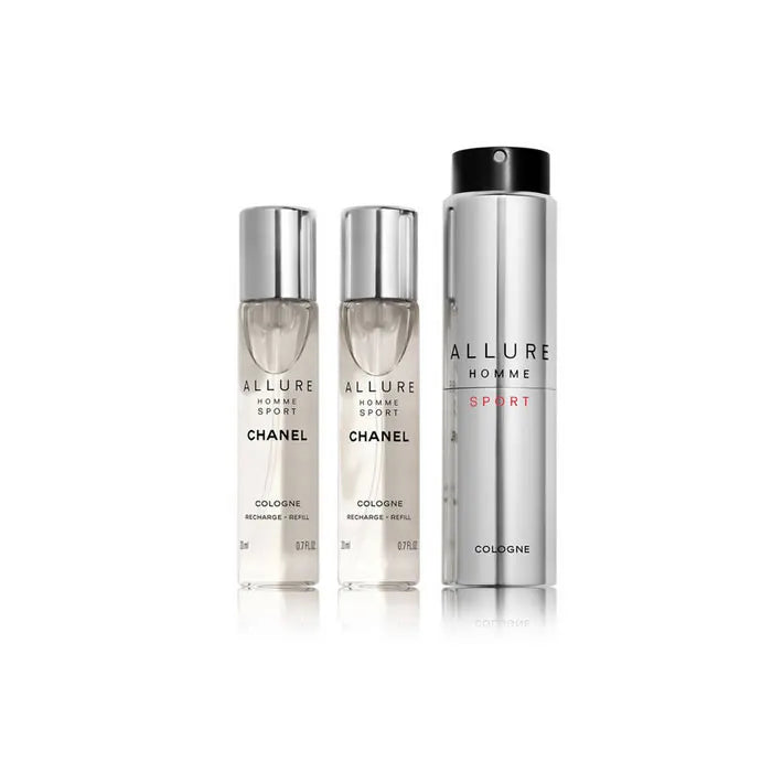 Chanel Allure Homme Sport Travel Spray Rechargeable Coffret 3 Produits
