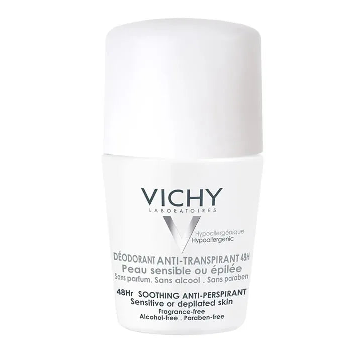 Vichy Desodorizante 48H Roll On Antitranspirante Peles Sensíveis Ou Depiladas 50ml