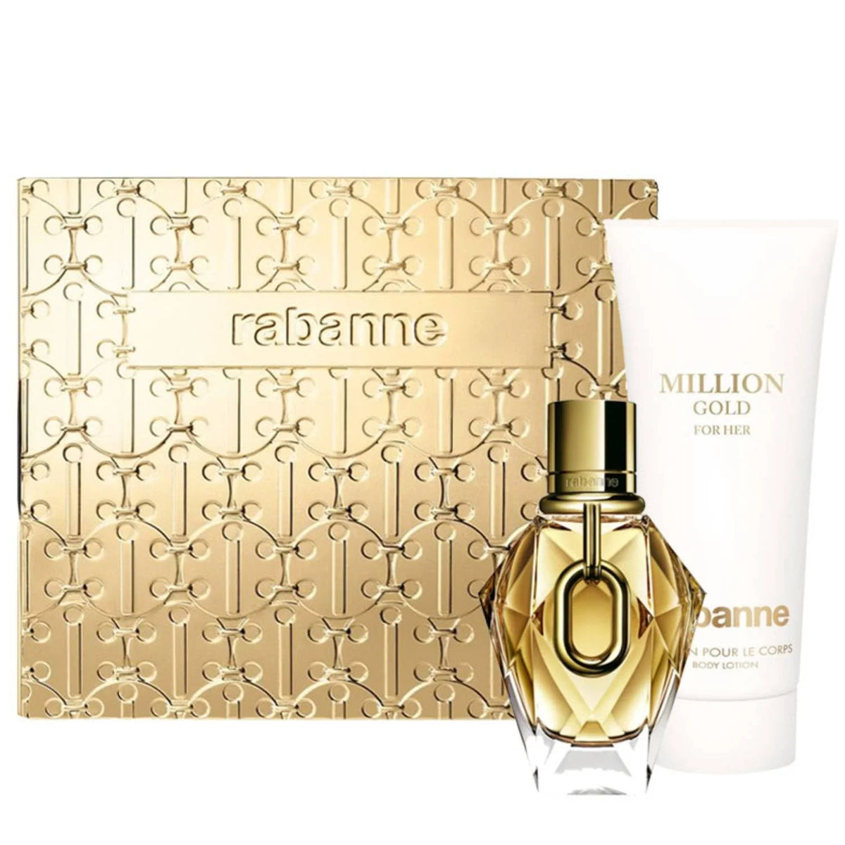 Paco Rabanne One Million Gold Eau de Parfum, 50 ml, Spray, parfümierte Körperlotion, 100 ml