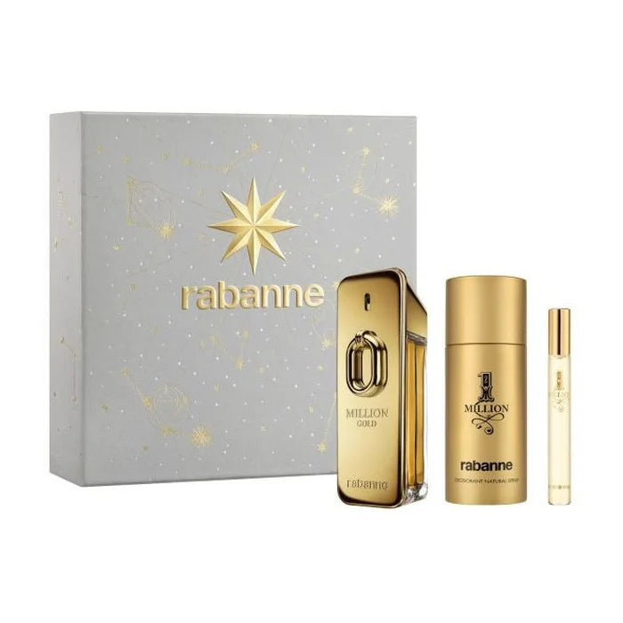 Rabanne Million Gold Eau de Parfum Intense Vaporisateur 100ml Coffret 3 Produits