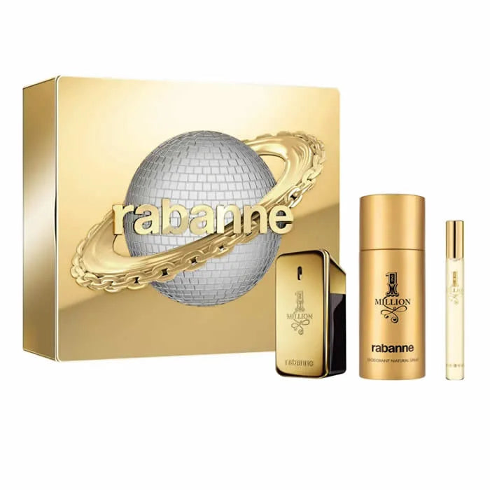 Paco Rabanne 1 Million Eau De Toilette Spray 50ml Coffret 3 Produits