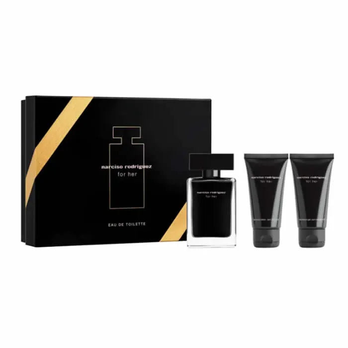 Narciso Rodriguez For Her Eau De Toilette Zerstäuber 50ml Geschenkset 3 Produkte