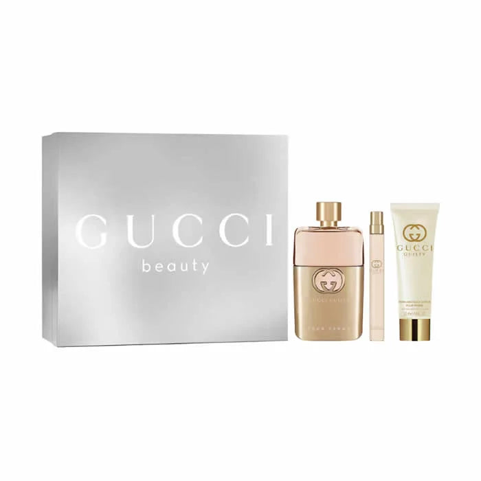 Gucci Guilty Pour Femme Eau de Parfum Spray 90ml 3-teiliges Set