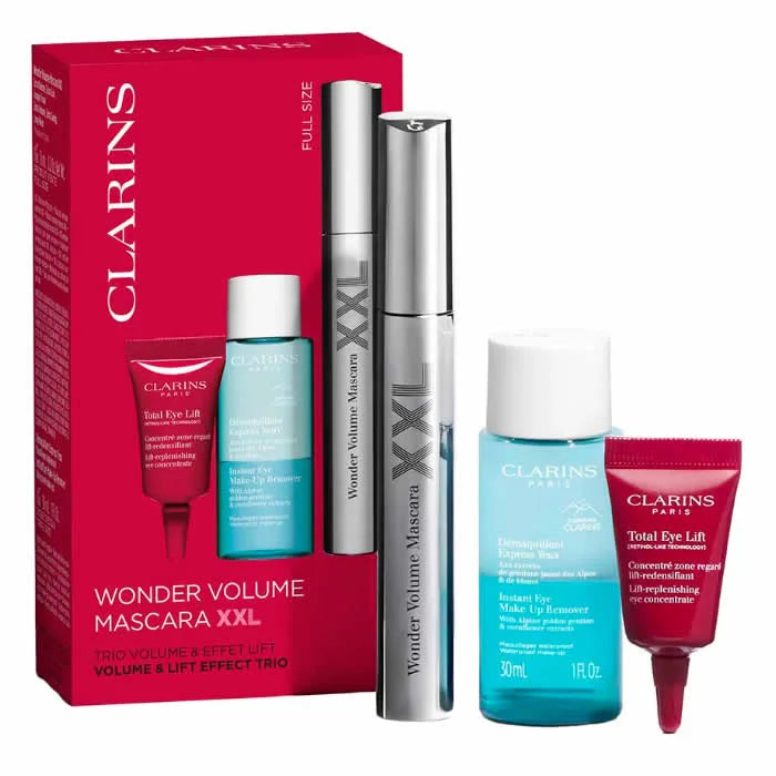 Clarins Wonder Volume Mascara XXL Conjunto 3 Produtos