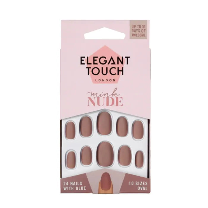 Elegant Touch Polish Nude Nägel Nerz
