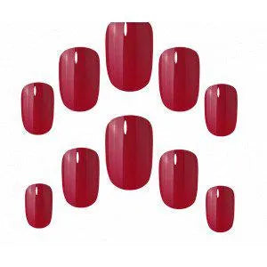 Elegant Touch Polished Colour 24 Nägel mit Kleber Squoval Rich Red