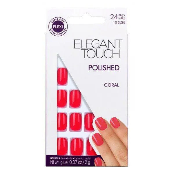 Elegant Touch Core Colour Nägel mit Klebstoff Short Stiletto Blush Suede 24 Stk.
