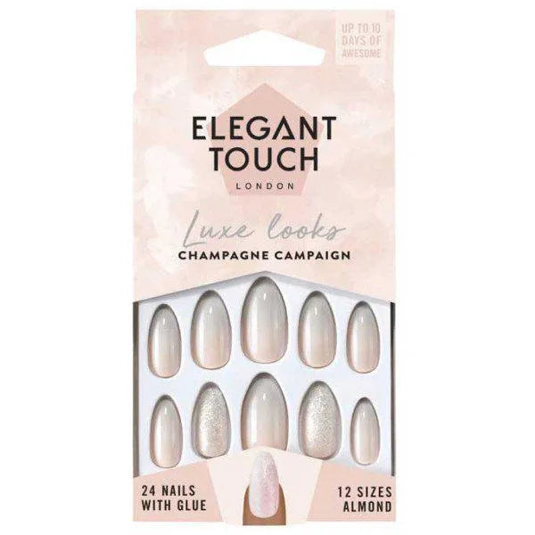 Elegant Touch Luxe Looks Nägel mit Kleber Oval Limited Ed Hot Tip 24 U