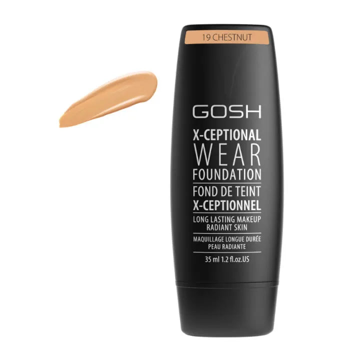 Gosh X-Ceptional Wear Foundation Maquilhagem de Longa Duração 19 Chestnut 35ml