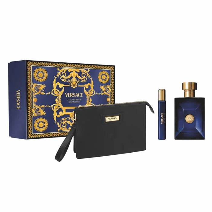 Versace Dylan Blue Pour Homme Eau De Toilette Spray 100ml Coffret 3 Produits