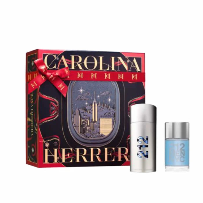 Carolina Herrera 212 Men Eau De Toilette Spray 100ml Coffret 2 Produits