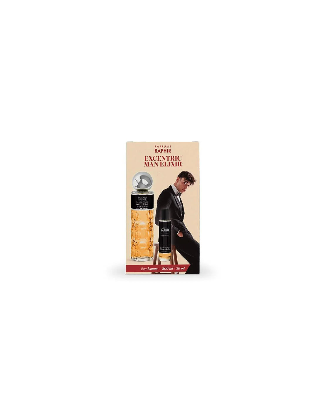 Conjunto Saphir Excentric Man Elixir EDP Spray 200 ml + 30 ml