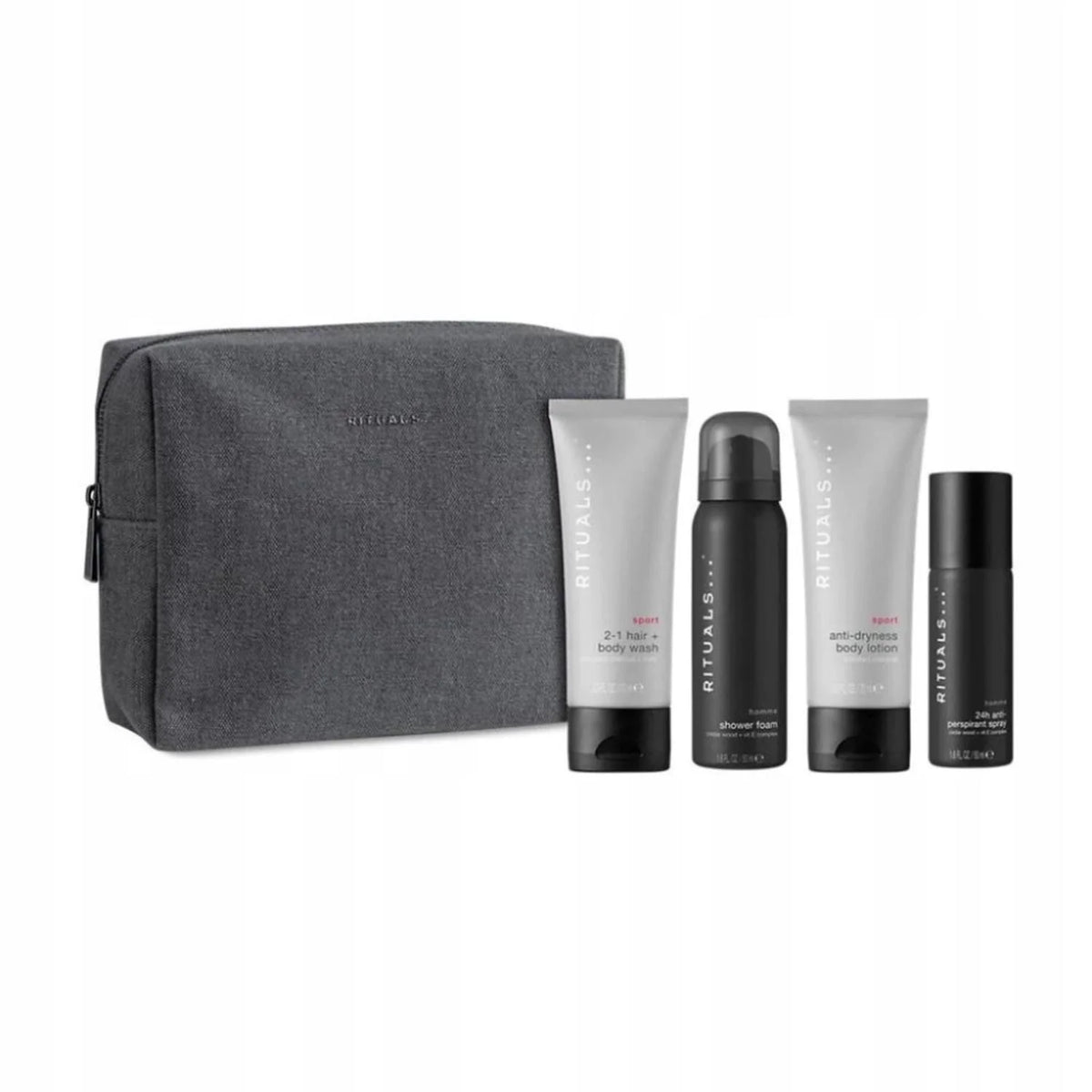 Rituals Homme Sport Gel de Duche 50ml Espuma de Duche 1un Loção Corporal Perfumada 1un Desodorizante em Spray 1un
