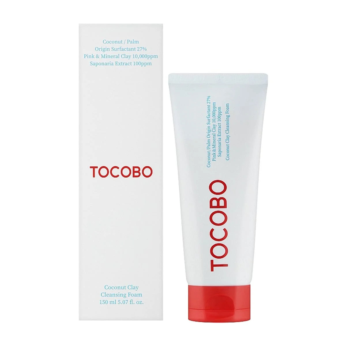Espuma de Limpeza de Argila e Coco Tocobo 150ml
